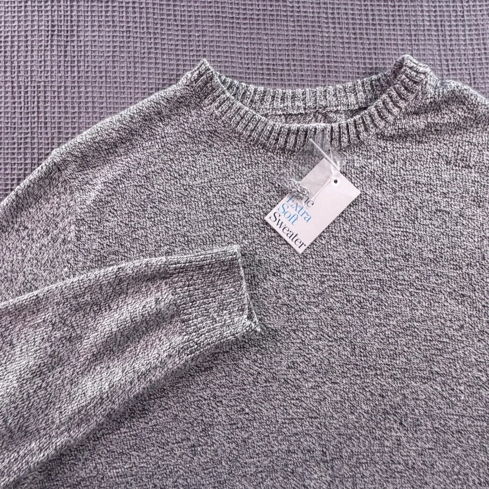 Croft & Barrow NWT XXL Mens Sweater Extra Soft Gray Crew Neck‎ Pullover Knitwear